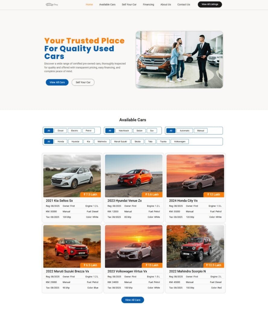 sample website design