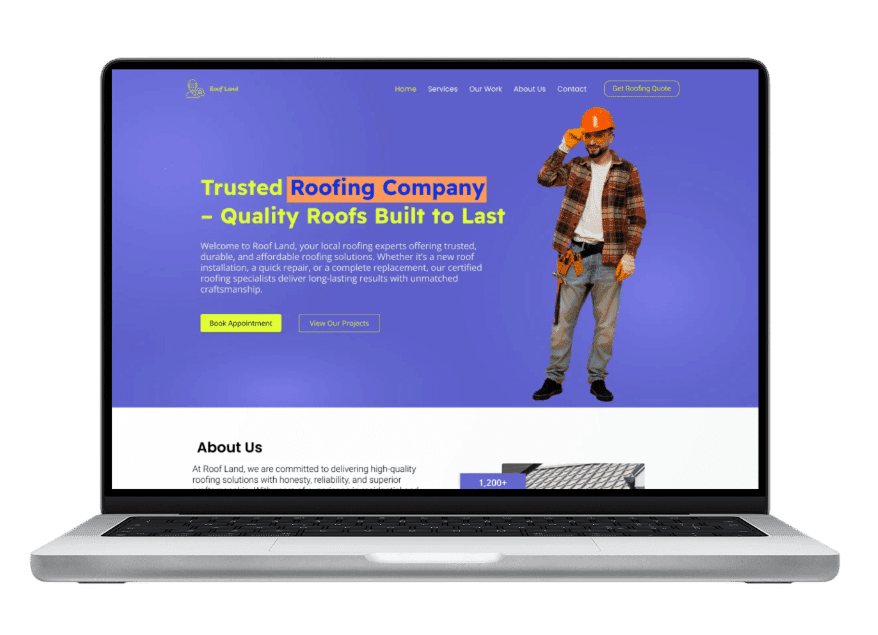Roofing website development