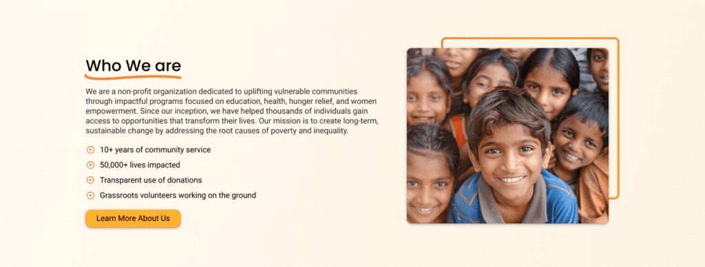 charity website design