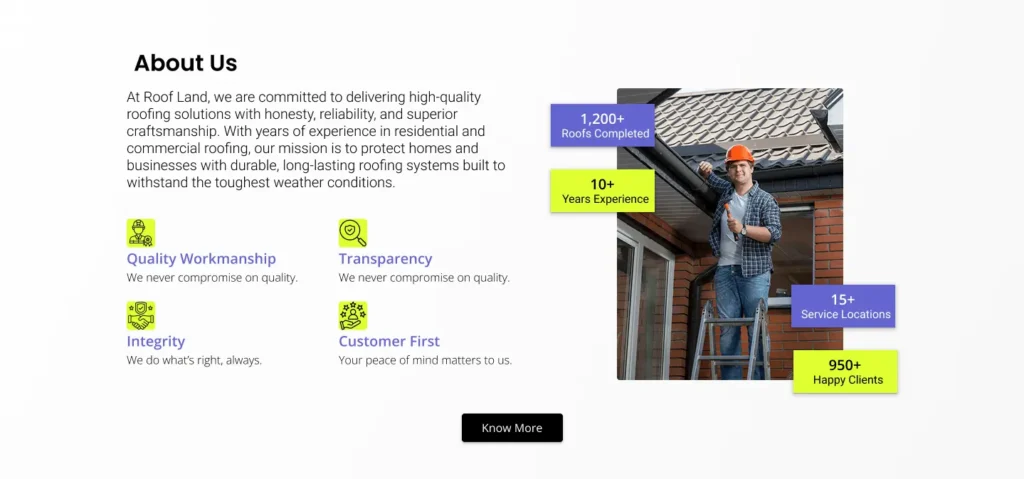 roofing website developer