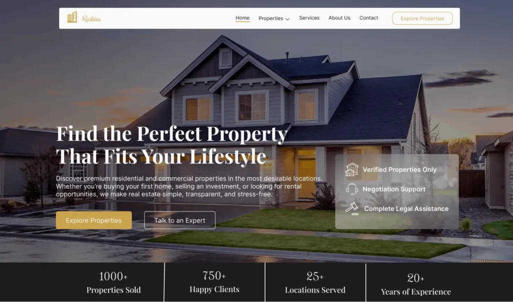 Real estate website development