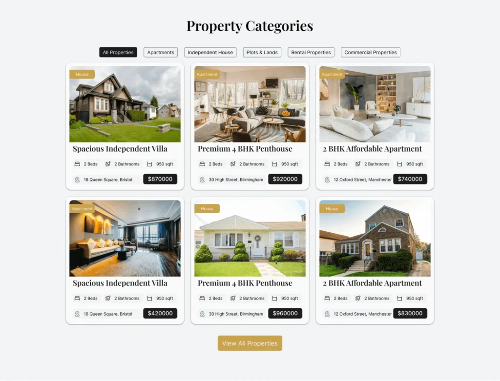 real estate web designing