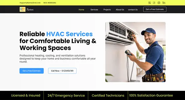 HVAC website designer