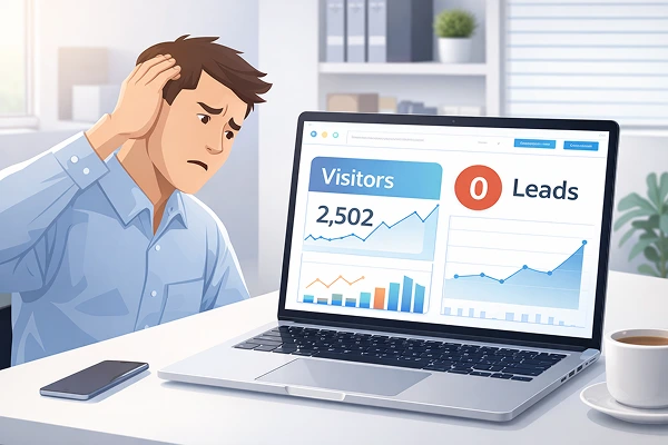 website is not generating leads